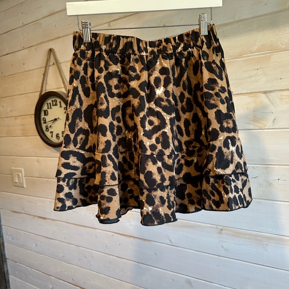 Cupshe | Leopard Print Drawstring Ruffled Skirt - Picture 2 of 7